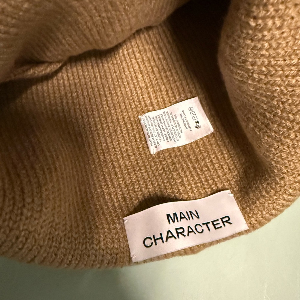Main Character Camel Knit Beanie - Picture 2 of 4